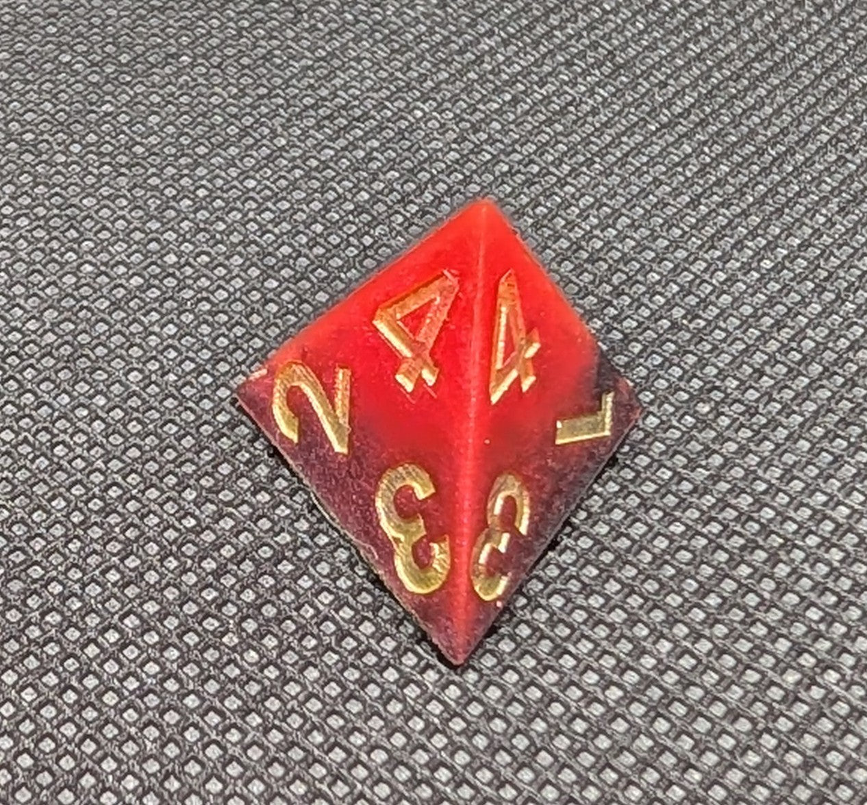 UV Reactive multicoloured polyhedral dice set with extra shard d4 and gem d4