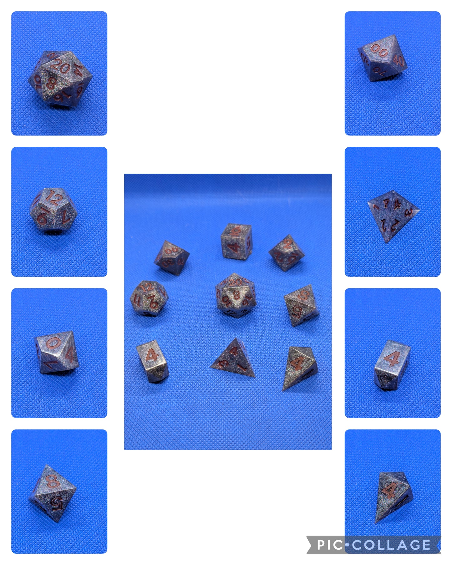 Multicolour mica powder set inc. shard and gem d4